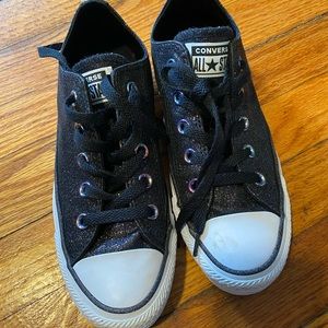Converse womens size 6 - black with glitter